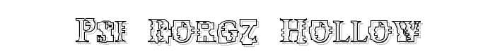 Psi Borgz Hollow font